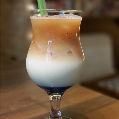 Cold coffee cocktail "Shrek"